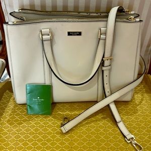 White excellent condition brand new Kate spade big shoulder or Hand bag